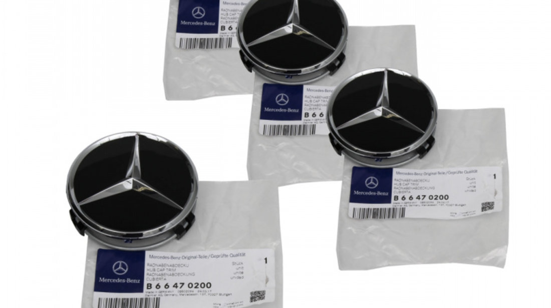 Set 4 Buc Capac Janta Oe Mercedes-Benz B66470200 Negru