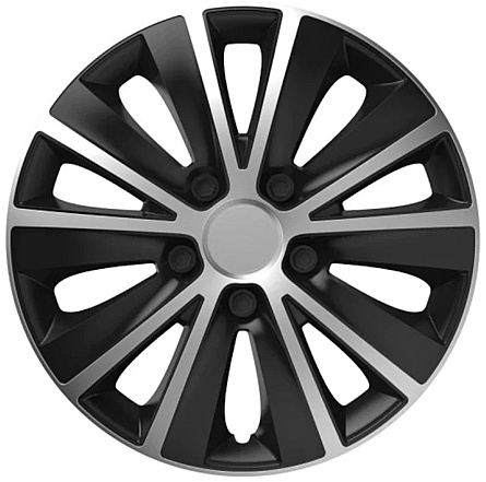 Set 4 Buc Capace Roti Carmax Negru / Argintiu 14&quot; 54869