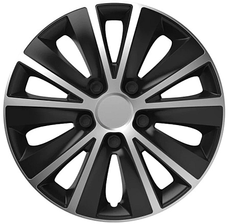 Set 4 Buc Capace Roti Carmax Negru / Argintiu 15&quot; 54871