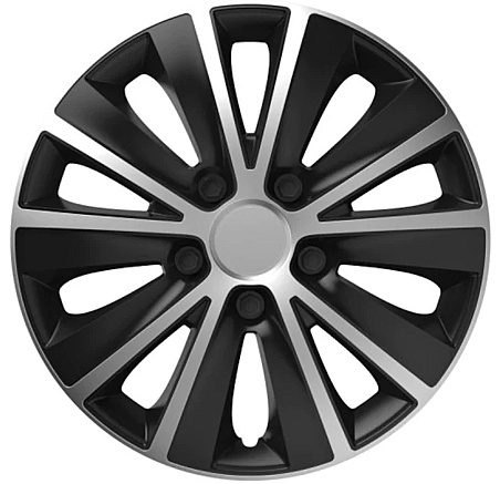 Set 4 Buc Capace Roti Carmax Negru / Argintiu 16&quot; 54872