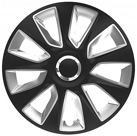 Set 4 Buc Capace Roti Carmax Stratos Negru / Argintiu 15&quot; 54874