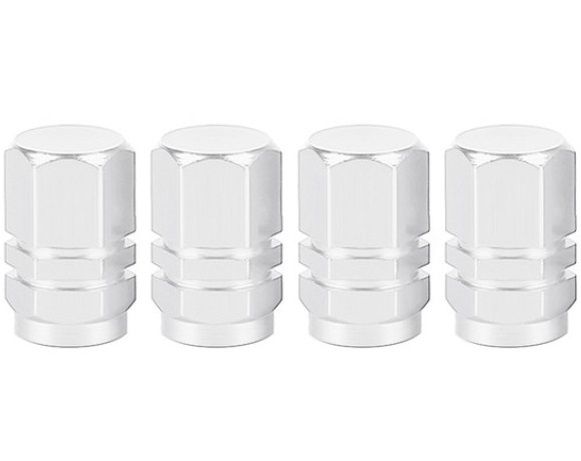 Set 4 Buc Capacele Ventil Auto Din Metal Argintiu R500 160723-2