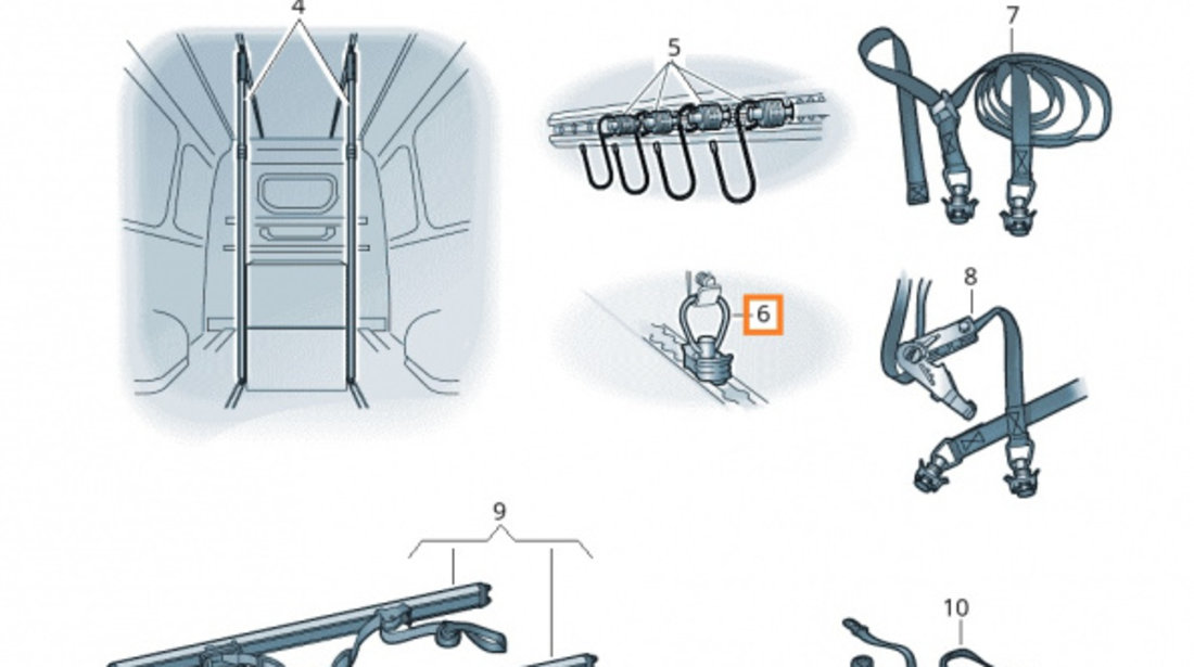 Set 4 Buc Carlig Fixare Chinga Portbagaj Oe Volkswagen 2E0017242