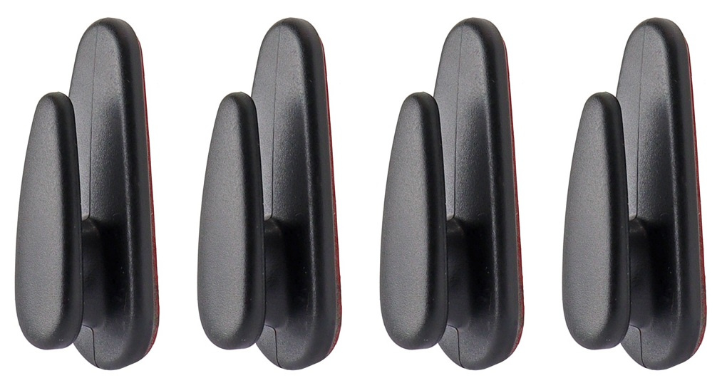 Set 4 Buc Carlige Din Plastic Auto / Organizatoare Cu Banda Adeziva Amio 02490