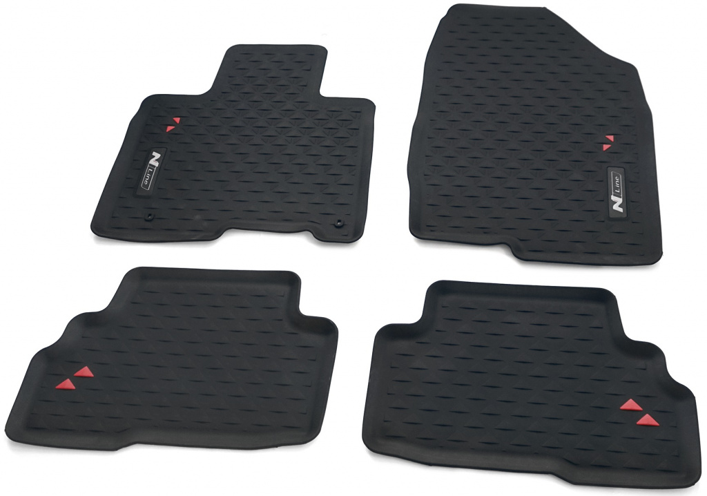 Set 4 Buc Covorase Auto Cauciuc Fata + Spate Oe Hyundai Tucson NX4 2021→ N-Line Negru CZ131ADE00PHNL