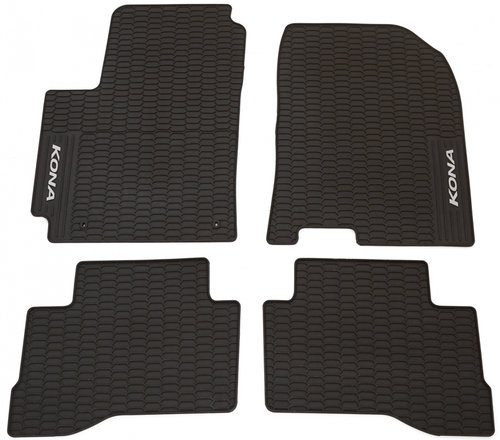 Set 4 Buc Covorase Auto Cauciuc Fata + Spate Oe Hyundai Kona Hybrid 2017-2025 Negru J9131ADE00H