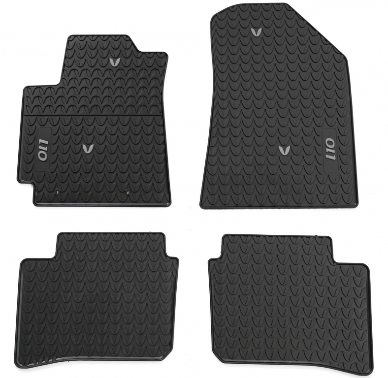 Set 4 Buc Covorase Auto Cauciuc Fata + Spate Oe Hyundai i10 2020→ Negru K7131ADE00