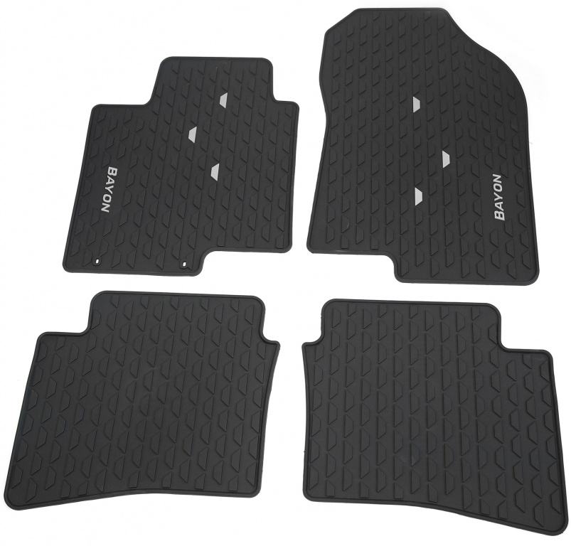 Set 4 Buc Covorase Auto Cauciuc Fata + Spate Oe Hyundai Bayon BC3 2021-2024 Negru Q0131ADE50GR