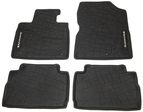 Set 4 Buc Covorase Auto Cauciuc Fata + Spate Oe Hyundai Santa Fe TM 2020→ Negru S1131ADE55