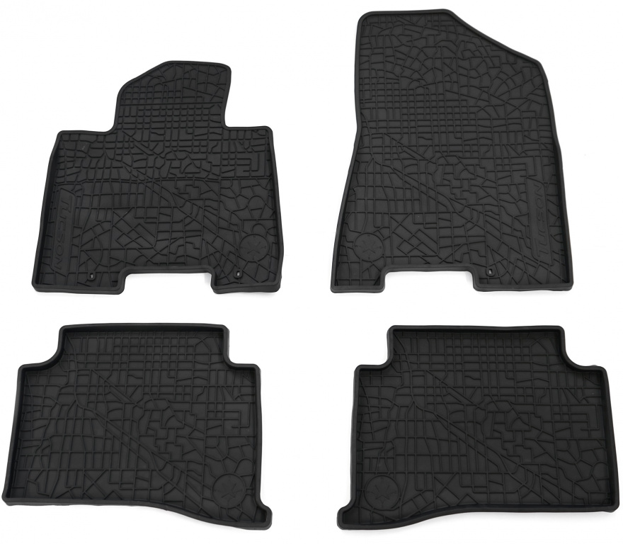 Set 4 Buc Covorase Auto Cauciuc Fata + Spate Oe Hyundai Tucson 2015-2020 Negru D7131ADE50