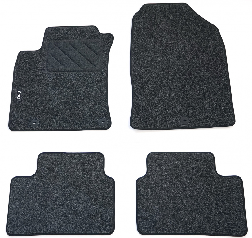 Set 4 Buc Covorase Auto Mocheta Fata + Spate Oe Hyundai i30 2017→ Negru / Gri G4141ADE00