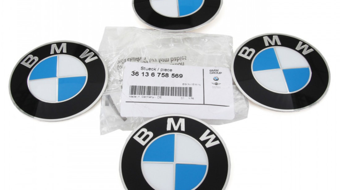 Set 4 Buc Emblema Autocolant Capac Janta Oe Bmw Z3 1995-2003 70MM 36136758569