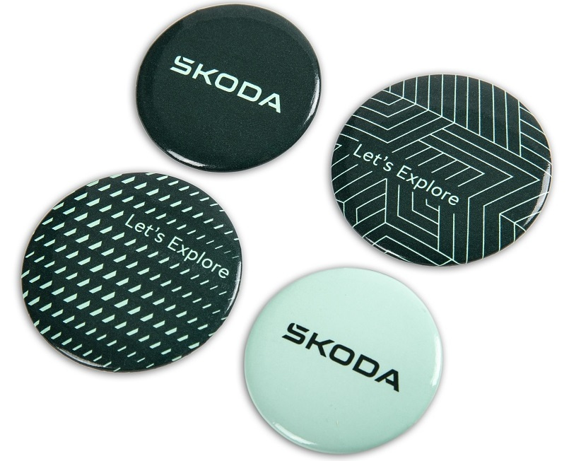 Set 4 Buc Insigna Oe Skoda Verde Electric 6U0087000