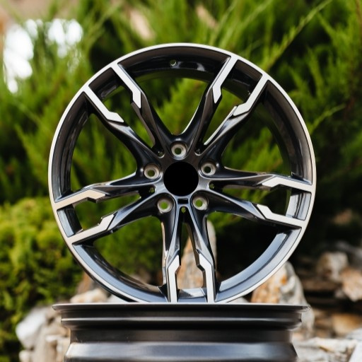 Set 4 Buc Jante Auto Compatibil Cu Bmw 18x8.0J / 18x9.0J 5x112 ET35 66.6 mm Gri / Argintiu R18&quot; RMBMR18IO