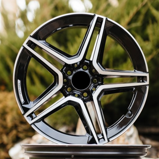 Set 4 Buc Jante Auto Compatibil Cu Mercedes-Benz 19x8.5J / 19x9.5J 5x112 ET40 66.6 mm Negru / Argintiu R19&quot; RMMBR19AT
