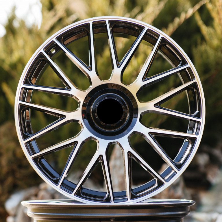Set 4 Buc Jante Auto Compatibil Cu Mercedes-Benz 19x8.5J / 19x9,5J 5x112 ET40,45 66.6 mm Negru / Argintiu R19" RMMBALLFQ