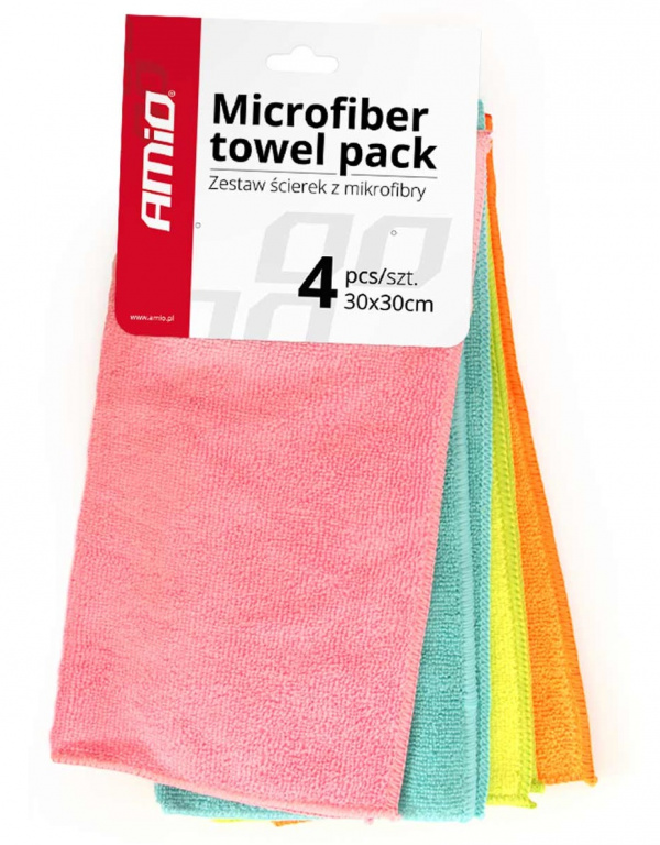 Set 4 Buc Laveta Microfibra Amio 30X30CM 01046