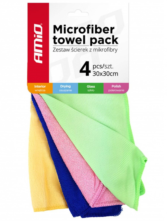 Set 4 Buc Laveta Microfibra Amio 30X30CM 01983