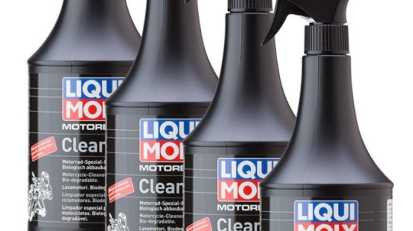 Set 4 Buc Liqui Moly Solutie Curatat Si Intretinere Moto 1L 1509