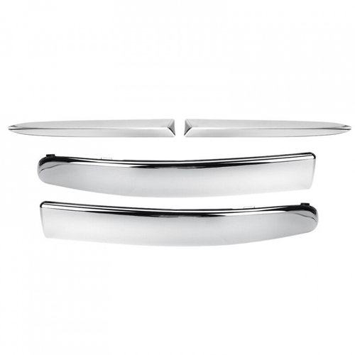 Set 4 Buc Ornamente Bara Fata Dreapta + Stanga Crom La Emblema + Bara Am Fiat 500 312 2007→ 735455...