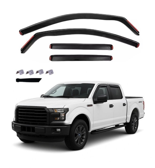 Set 4 Buc Paravanturi Fata + Spate Ford F150 SuperCrew 2015-2024 VETRBR0063