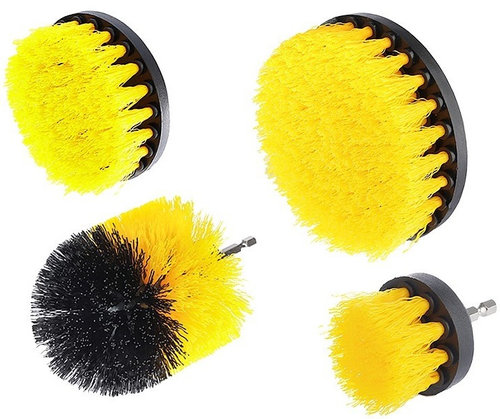 Set 4 Buc Perii Curatat Pentru Bormasina Carmotion Galben / Negru 63507
