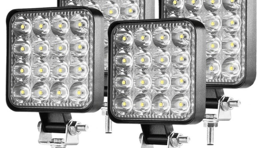 Set 4 Buc Proiector Led 45W 12/24V 6000K PL 048