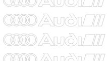 Set 4 Buc Sticker Etrier Audi Alb SE-AUDI1