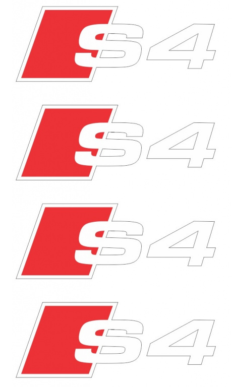 Set 4 Buc Sticker Etrier Audi S4 Alb
