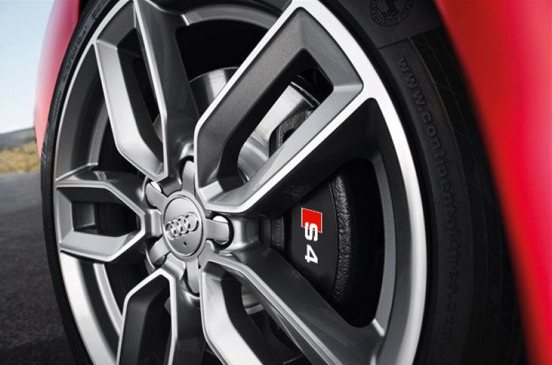 Set 4 Buc Sticker Etrier Audi S4 Alb