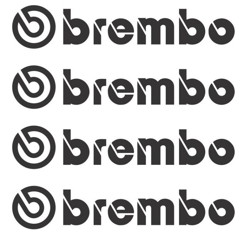 Set 4 Buc Sticker Etrier Brembo Negru