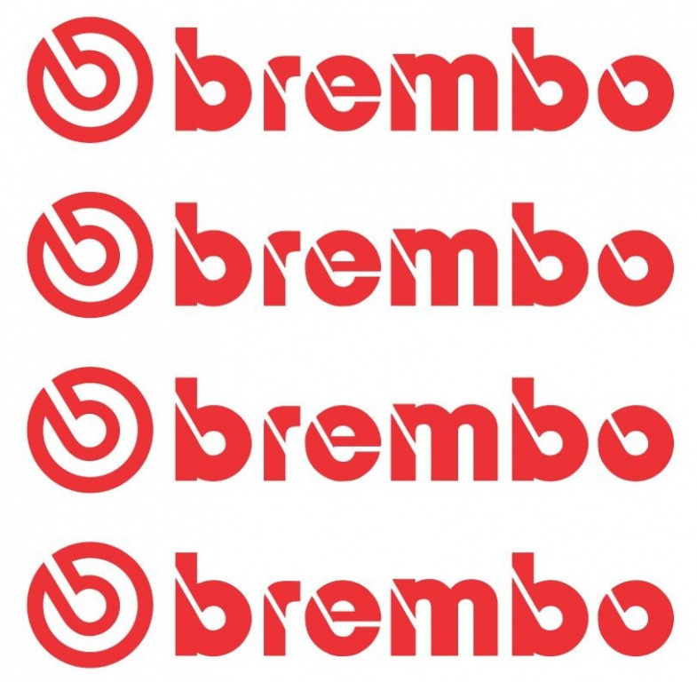 Set 4 Buc Sticker Etrier Brembo Rosu