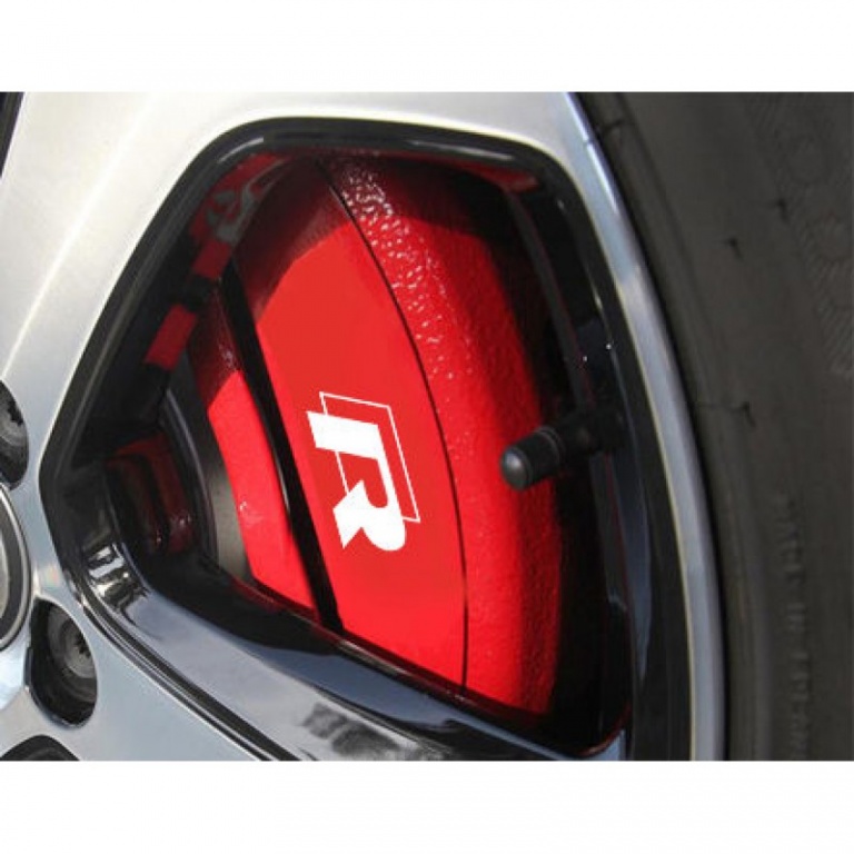 Set 4 Buc Sticker Etrier R-Line Alb