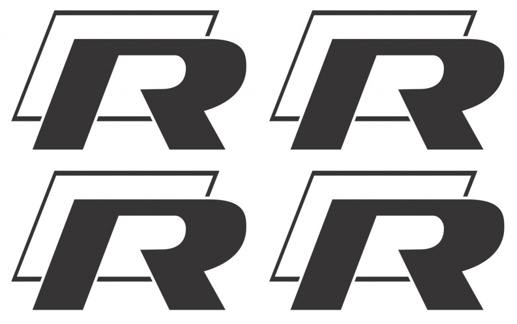 Set 4 Buc Sticker Etrier R-Line Negru