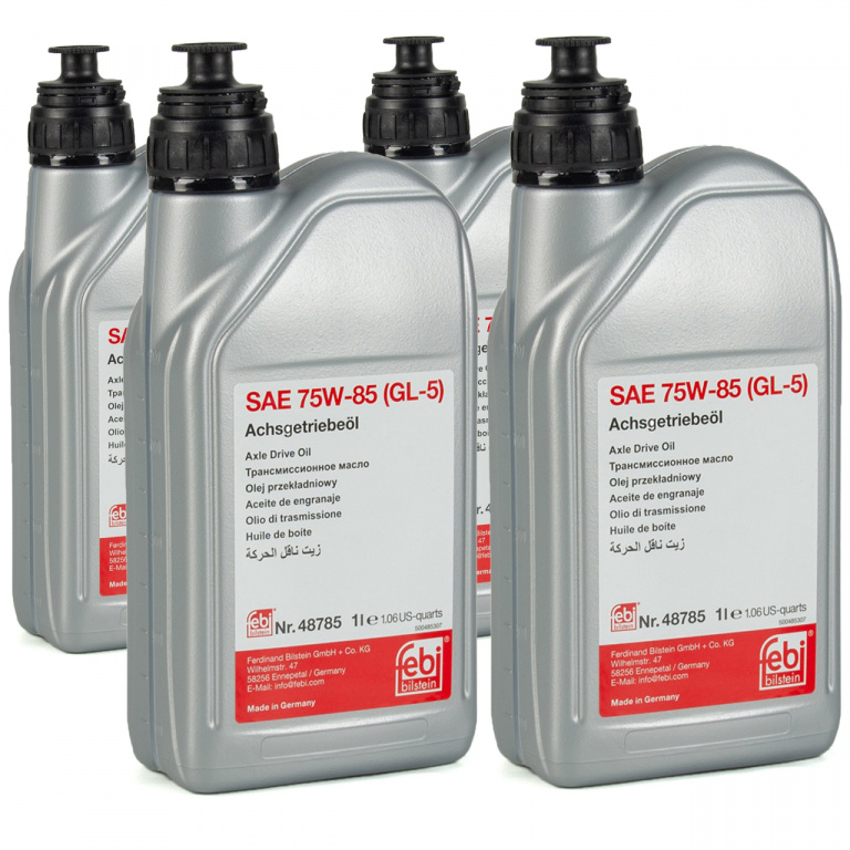 Set 4 Buc Ulei Diferential Febi Galben 75W-85 1L 48785