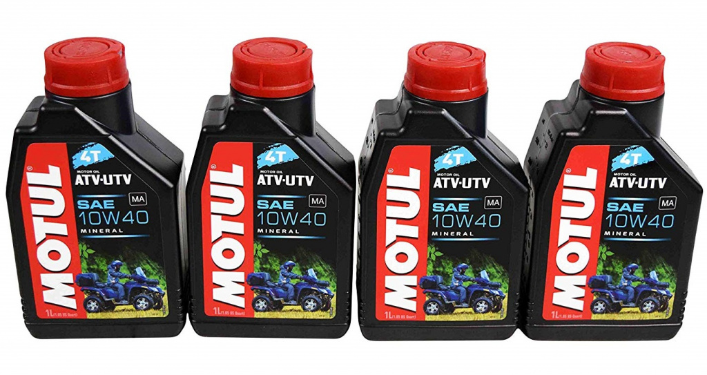 Set 4 Buc Ulei Motor Atv Motul 4T ATV-UTV 10W-40 1L 105878