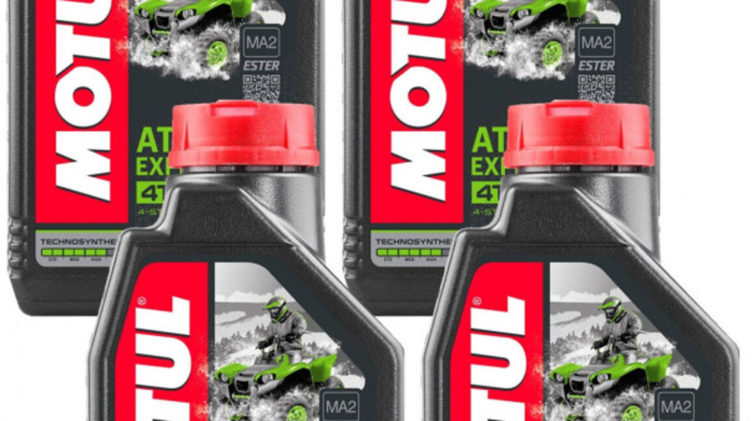 Set 4 Buc Ulei Motor Atv Motul 4T ATV-UTV Expert 10W-40 MA 1L 105938