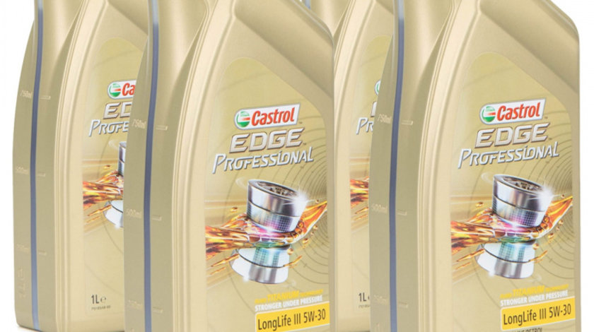 Set 4 Buc Ulei Motor Castrol Edge Professional Long Life III 5W-30 1L