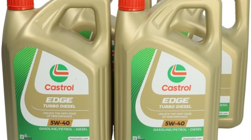 Set 4 Buc Ulei Motor Castrol Edge Turbo Diesel Titanium 5W-40 4L 1535BA