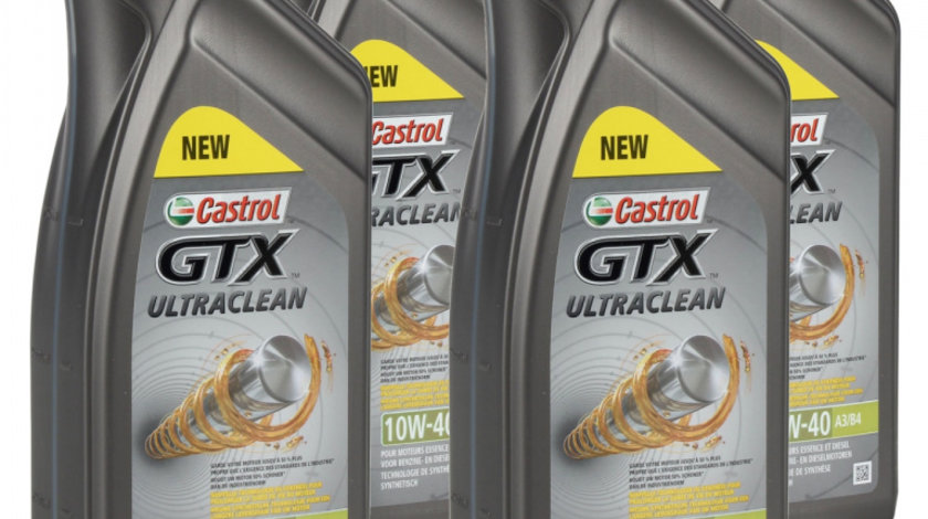 Set 4 Buc Ulei Motor Castrol GTX Ultraclean 10W-40 1L 15A4CF