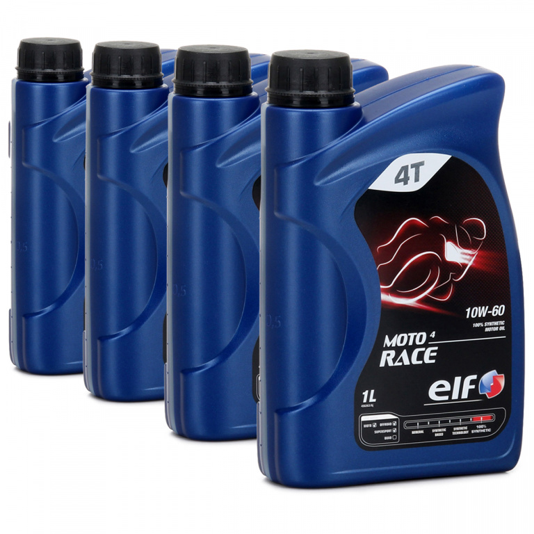 Set 4 Buc Ulei Motor Elf Moto 4 Race 10W-60 1L