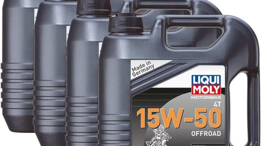 Set 4 Buc Ulei Motor Liqui Moly Motorbike 4T 15W-50 Offroad 4L 3058