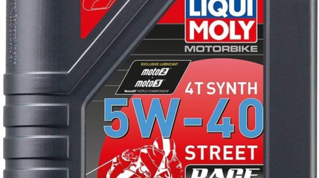 Set 4 Buc Ulei Motor Liqui Moly Motorbike 4T Synth 5W-40 Street Race 1L 2592