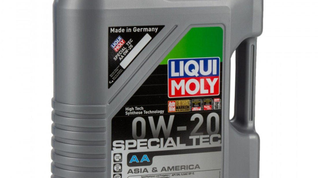 Set 4 Buc Ulei Motor Liqui Moly Special Tec AA 0W-20 Asia America 5L 9734