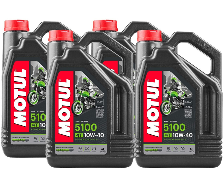 Set 4 Buc Ulei Motor Motul 4T 5100 10W-40 Ester MA2 4L 104068