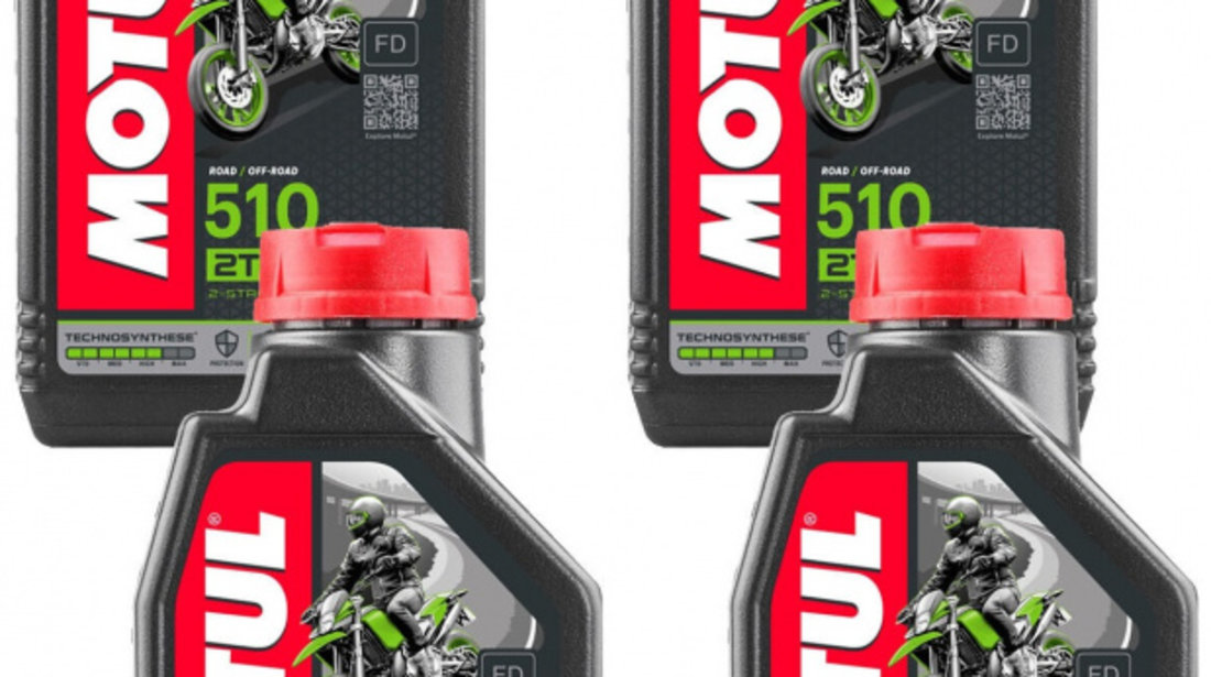 Set 4 Buc Ulei Motor Motul 510 2T Technosynthese 1L 104028