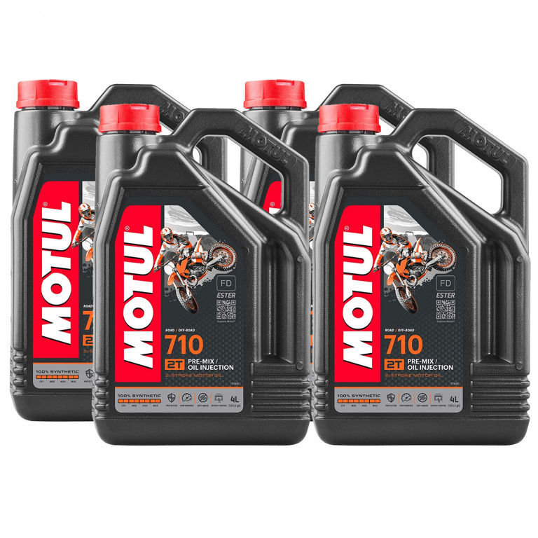 Set 4 Buc Ulei Motor Motul 710 2T 100% Synthetic Ester FD 4L 104035
