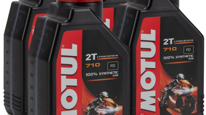 Set 4 Buc Ulei motor Motul 710 2T Synthetic Ester FD 1L 104034