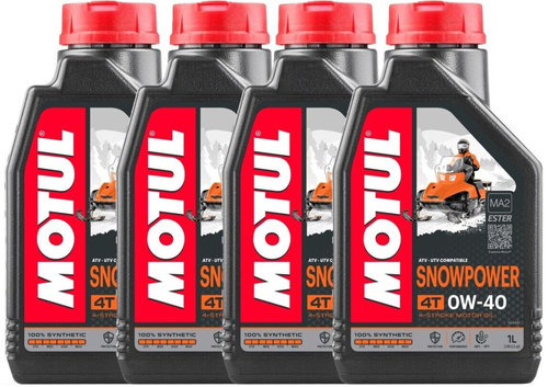 Set 4 Buc Ulei Motor Snowmobil Motul Snowpower 4T 0W-40 1L 105891