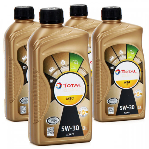 Set 4 Buc Ulei Motor Total Quartz Ineo Ecs 5W-30 1L